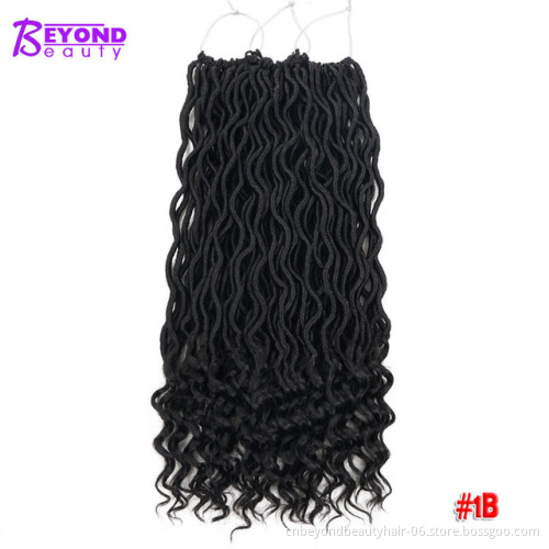 Factory Price Goddess Faux Locs Crochet Braiding Hair Extensions High Quality Synthetic Braiding Hair Extension